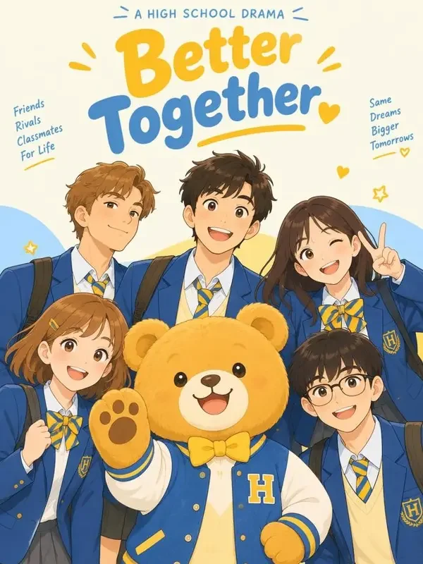 黄豆短剧《小熊同学请回答》封面，校园青春题材短剧